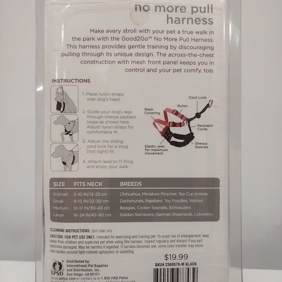 NWT! Good2Go No More Pull Dog Harness - Medium - Picture 5 of 6